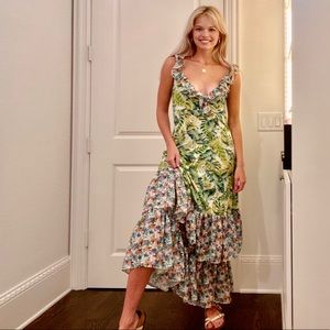Floral maxi dress (Amanda Dress Green)